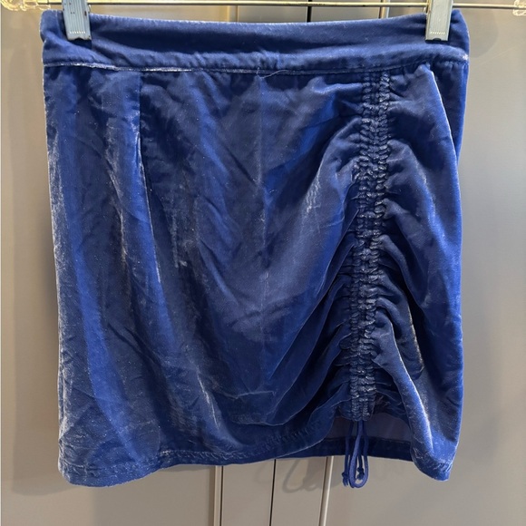 Free People Vivienne Velvet Mini Skirt, Blue, US 0 RRP $98 - Picture 3 of 8